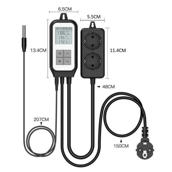 Tuya Smart WiFi Thermostat - US Plug, Digital Temp Controller for Breeding & Home - Image 2