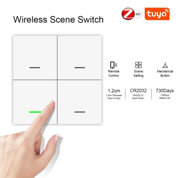 Zigbee scene switch for graffiti Four key switches for easy access to smart home - Image 4