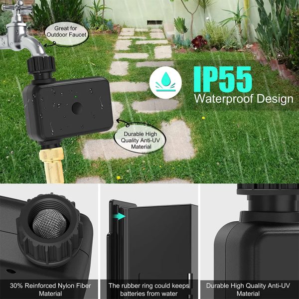 Waterproof Garden Irrigation Timer with Remote and Mobile App Control - Image 2