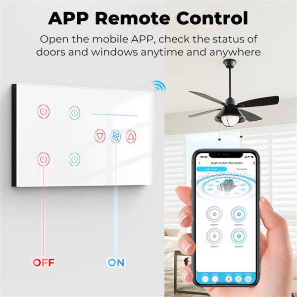 Tuya WiFi Ceiling Fan Speed Control with Timer and Power Monitor for Middle East & Pakistan - Image 3