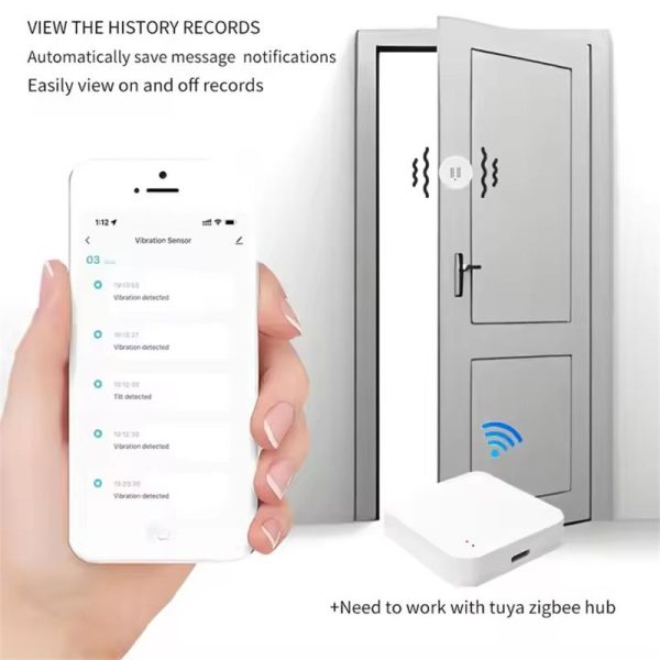 Zigbee Tuya Smart Vibration Sensor with Real-Time Notification - Image 4