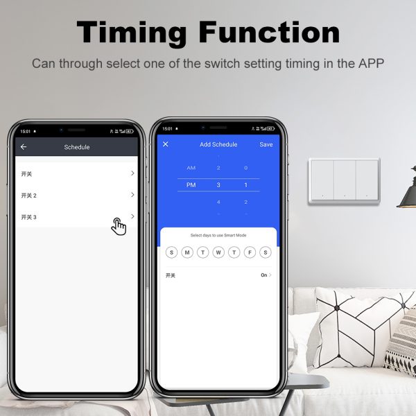 US Smart Alexa WiFi Matter Light Switch with Tuya/Smart Life App Control - Image 3