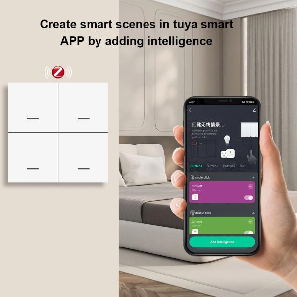 Zigbee scene switch for graffiti Four key switches for easy access to smart home - Image 5