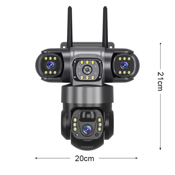 V380 Pro 4G Solar Security Camera - Triple-Lens 6MP, 355° PTZ, AI Detection, Weatherproof - Image 2