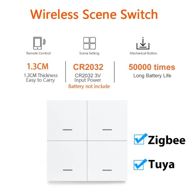 Zigbee scene switch for graffiti Four key switches for easy access to smart home - Image 3