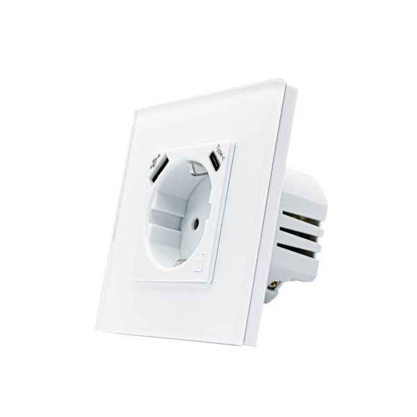 Tuya WiFi EU Smart Wall Socket with USB-C, 16A 3500W, Compatible with Google Home and Alexa - Image 4