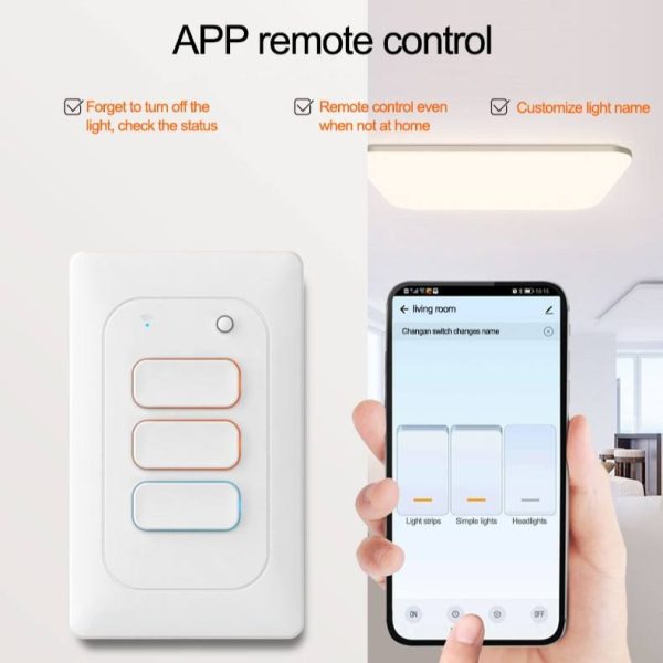 Smart Home WIFI Light Switch, 1/2/3/4 Gang, Tuya Compatible - Image 2