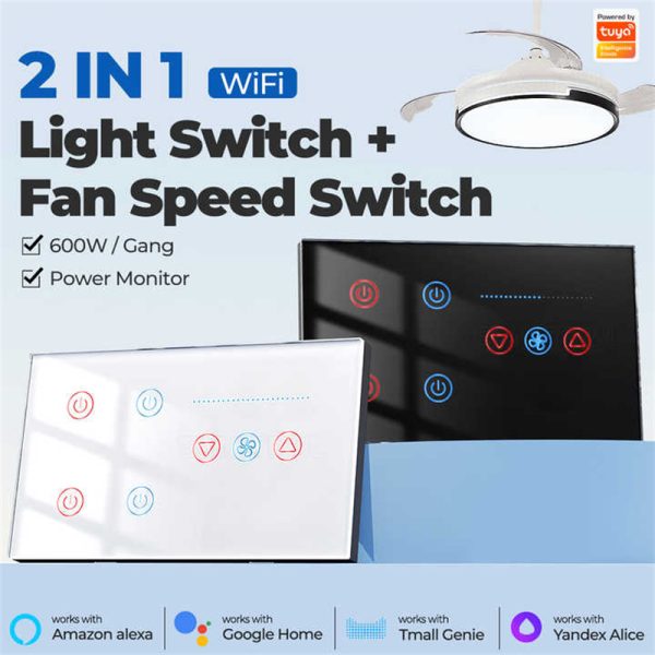 Tuya WiFi Ceiling Fan Speed Control with Timer and Power Monitor for Middle East & Pakistan - Image 5