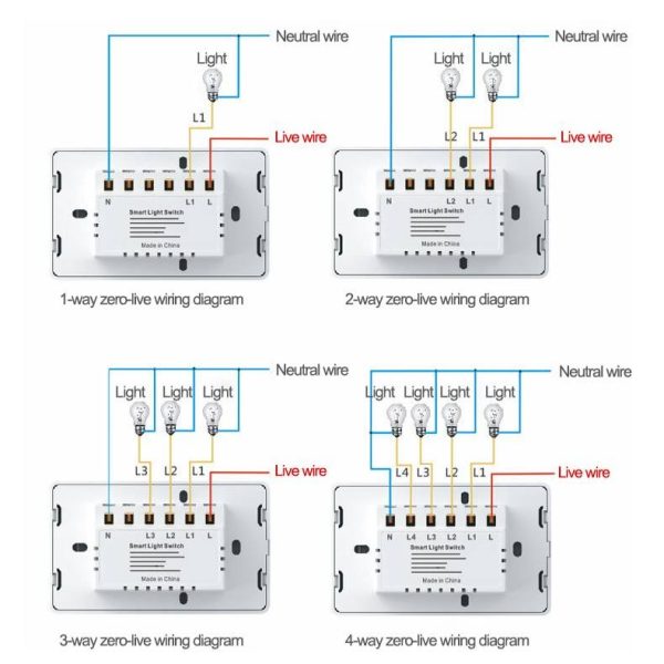 Smart Home WIFI Light Switch, 1/2/3/4 Gang, Tuya Compatible - Image 6
