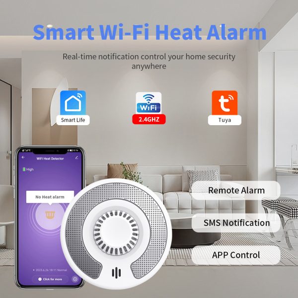 Wireless Interlinked Heat Alarm with 10-Year Battery for Kitchen - Image 5
