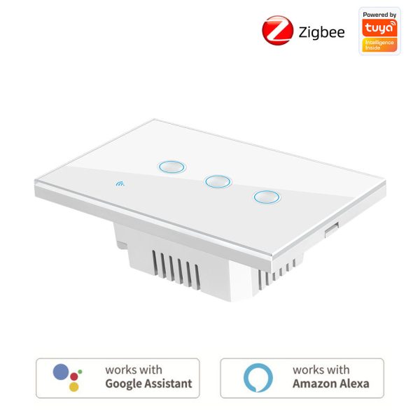 US AU Tuya Zigbee Multi-Gang Touch Light Switch with Groove Design - Image 2