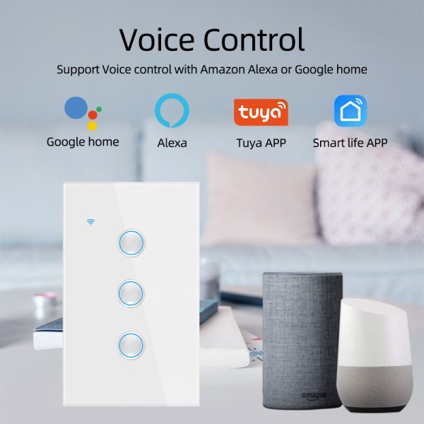 US AU Tuya Zigbee Multi-Gang Touch Light Switch with Groove Design - Image 4