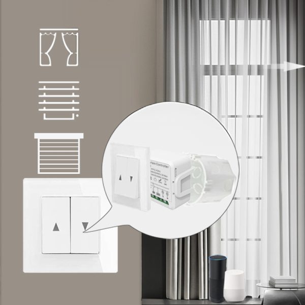 ‌Tuya WiFi Smart Curtain Switch Module - Remote Controlled Relay for Automated Curtains‌ - Image 2